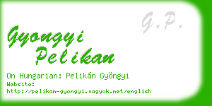 gyongyi pelikan business card